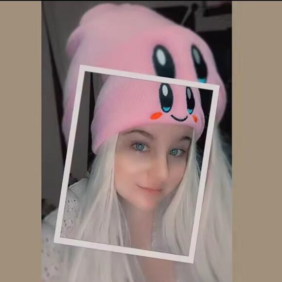 Kirby Beanie Hat Nintendo Retro Vintage Gamer Winter Birthday Christmas Gift - Picture 5 of 6